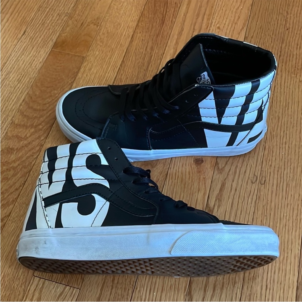 🛹 leather vans high top